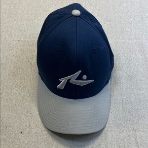 Rusty Navy Baseball Cap with Light Gray Logo Flexfit